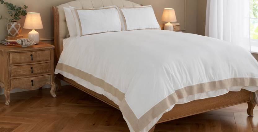 Natural Collection Linen Border Bed Linen Set